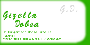 gizella dobsa business card